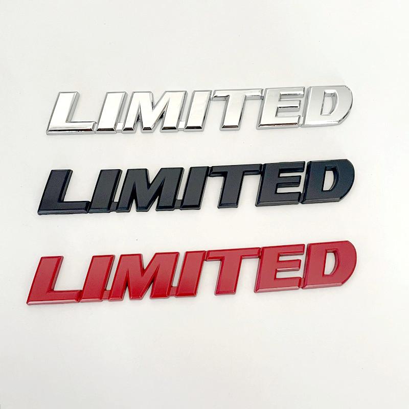 3D Chrome Black Limited Logo Car Fender Side Emblem Trunk Badge Decal For Toyota Highlander Limited Sticker Auto Accessories QA2