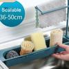 Полка для хранения раковины, вешалка для полотенец, выдвижная телескопическая конструкция, вентиляция, дренаж, простая установка, многофункциональная кухонная сливная полка