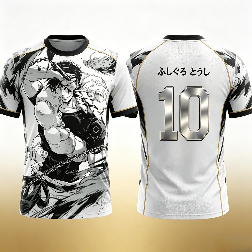 Jujutsu Kaisen 2026 Summer Fushiguro Toji T-Shirt Men's Anime Print Casual Loose Oversized Outdoor Sport Quick-drying T-shirt.