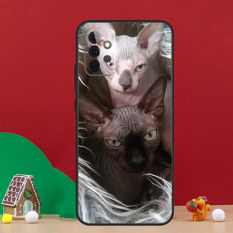 Sphynx Cat Case For Samsung Galaxy A17 A06 A16 A56 A36 A54 A34 A14 A52 A32 A13 A23 A33 A53 A15 A35 A55