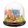 DIY Handcraft Buildings Mini House Kit со светодиодными огнями Подарки на Рождество День Рождения Домашний Декор #2