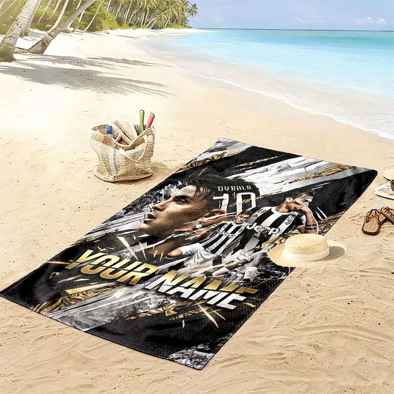 Custom Juve Print Beach Towel, Large Soft Quick Dry Towel for Beach Camping Swimming