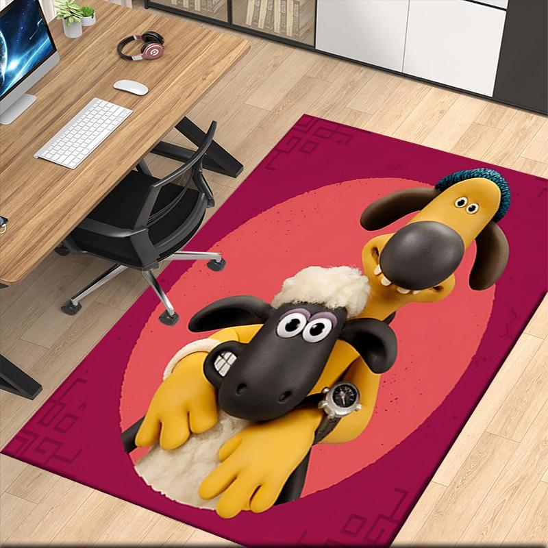 Shaun the Sheep Printed Carpetrugfor Office Chair Living Room Bedroom Kitchen Room Decor Gifts