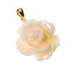 Pendant Mid Coral Pink Rose K18YG Undyed