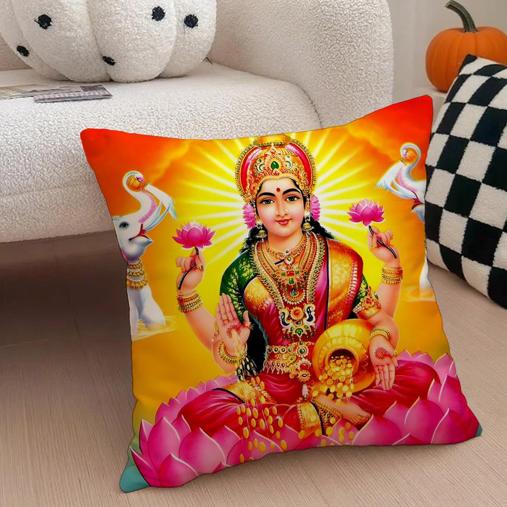 Classical traditional LLakshmi Cushion Cover Throw Pillow Cover Hidden Button Durable Polyester Chair Cushion