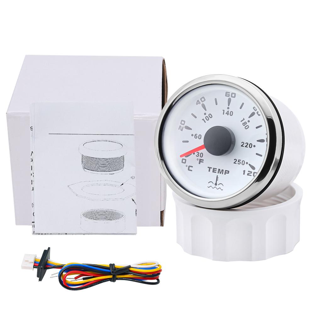 7 Color Backlight 52mm Water Level/Fuel Level Gauge/Water Temp Meter/Oil Press Meter/Voltmeter for Car Marine Yacht 12V 24V