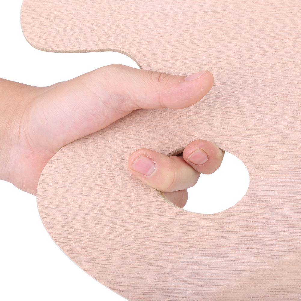 Винтажная овальная деревянная палитра художника, поднос для масляных и акриловых красок, деревянный инструмент для живописи