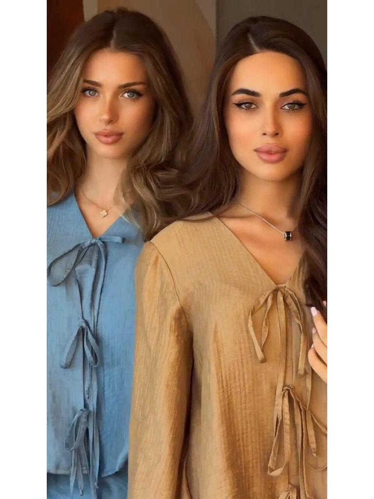 Женская мода ранняя осень 2025: Комплект: топ на шнуровке и облегающая миди-юбка