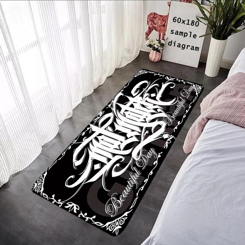 Inside Carpet Black Personality Entrance Doormat Living Room Rugs Foot Carpets Bathroom Rug Floor Mats Non-slip Hallway Mat