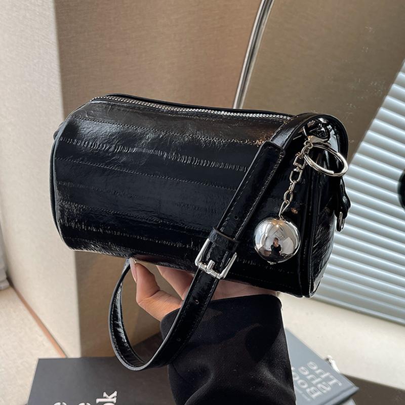 Шикарная сумка-бочка для женщин, модная новая серебряная сумка через плечо на одно плечо, женская повседневная универсальная сумка для монет