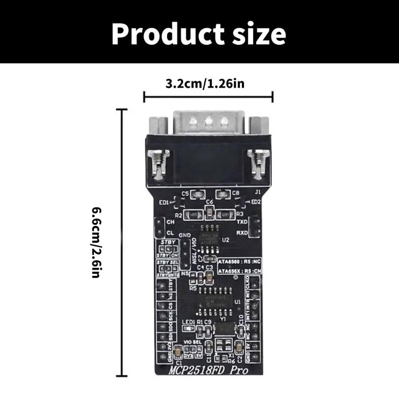 Модуль SPI в CANFD Модуль MCP2518FD Трансивер ATA6560 Модуль CAN-связи Модуль шины Супер модуль MCP2515