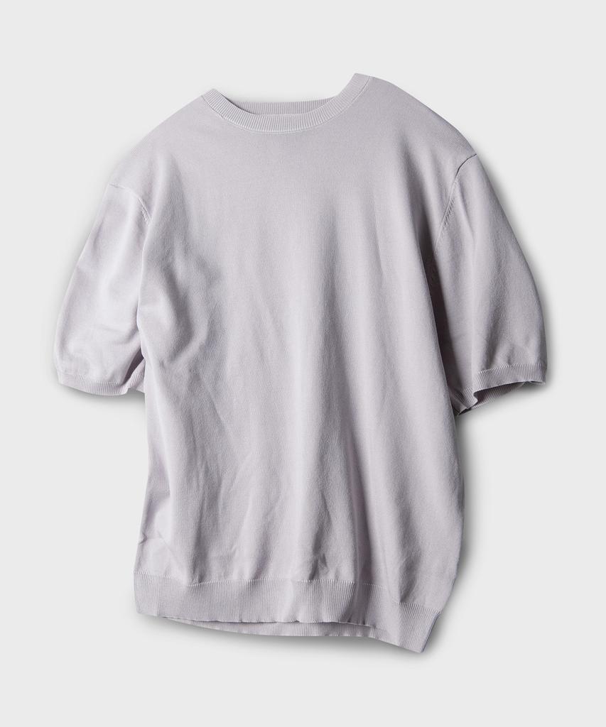 BLACK MOMENT Cool Linen-Like Semi-Overfit Half Sleeve Knit 8 Colors