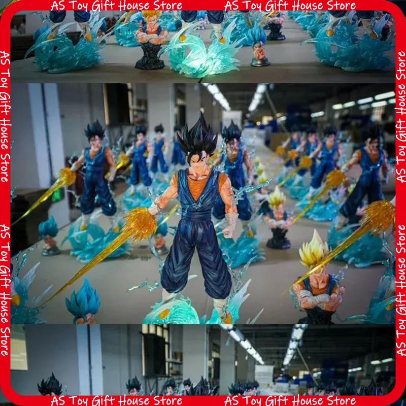 Jt Hb Dragon Ball 40 см Новая статуя Светящаяся трехголовая скульптура Версия высшего уровня Фигурка аниме Настольное украшение Подарок для взрослого