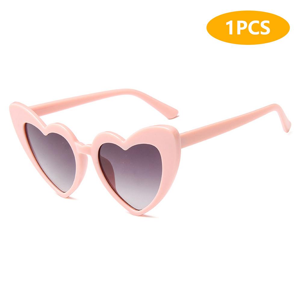 Забавные универсальные солнцезащитные очки Love Heart Shaped Sunglasses Women Big Frame Fashion Cute Retro Vintage Sun Protection Glasses