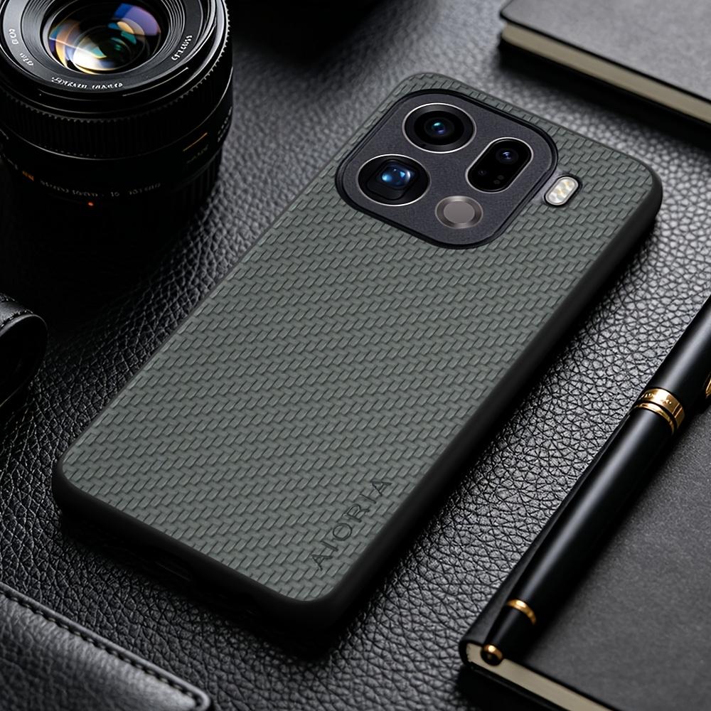 Чехол для телефона: Новый стильный чехол для телефона в стиле business casual для OPPO Find X9 Pro X8 Pro X9 Ultra X5 Lite Искусственное углеродное волокно Синтетическая кожа Чехол для телефона