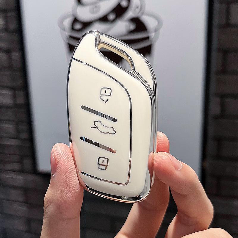 Soft TPU Shell Fob Holder Car Key Case Cover For Roewe RX5 I6 I5 RX3 RX8 ERX5 MG ZS EV MG6 EZS HS EHS 2019 2020