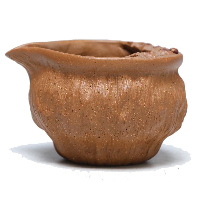 240ml High Grade Yixing Purple Clay Justice Cup Handmade Bionic Lotus Seedpod Tea Pitcher Beauty Tea Infuser Chahai Zisha Teaset