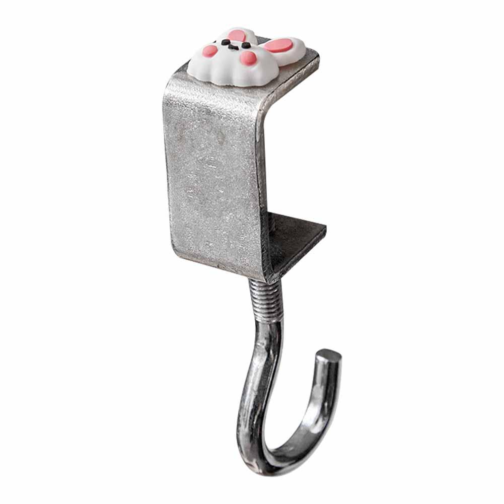 Student Backpack Desktop Storage Hook Office Desktop Edge Adjustable Hook Desk Without Edge Hooks Bag Punching Hanging H0K0