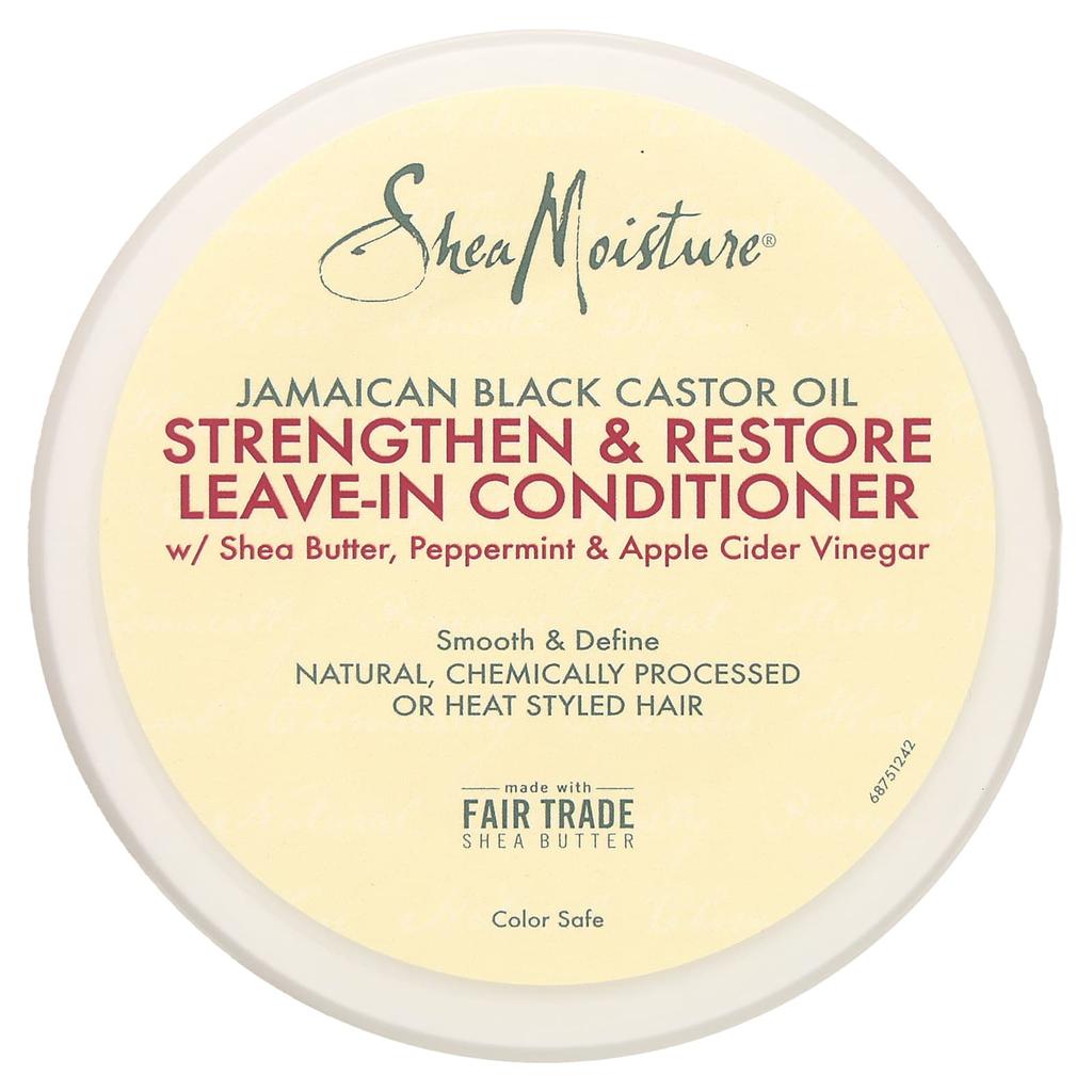 SheaMoisture Ямайское черное касторовое масло, укрепляющий и восстанавливающий несмываемый кондиционер, 11 унций (312 г)