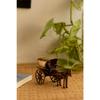 Antique Finish Horse Carriage Brass Showpiece (13 Cm X 6 Cm X 8, Brown and Golden)