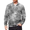 Мужской свободный повседневный свитшот на молнии 1/4, модный топ с длинным рукавом и принтом, с карманами
