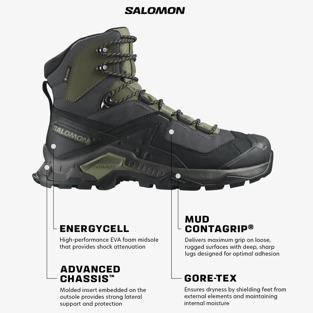 [Salomon] Hiking & Trekking Shoes QUEST ELEMENT GORE-TEX Men's Black/Deep Lichen Green/Olive Night 26.5 Cm