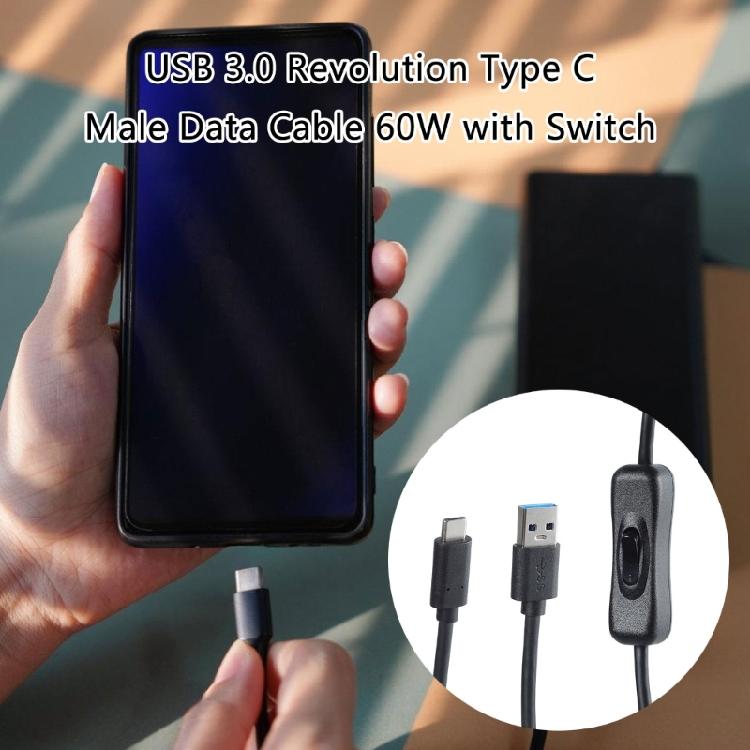 Convenient Switching Control Power Cord USB3.0 to USB C Extension Cable Wire Line Fast Data Transfer and Power Delivery