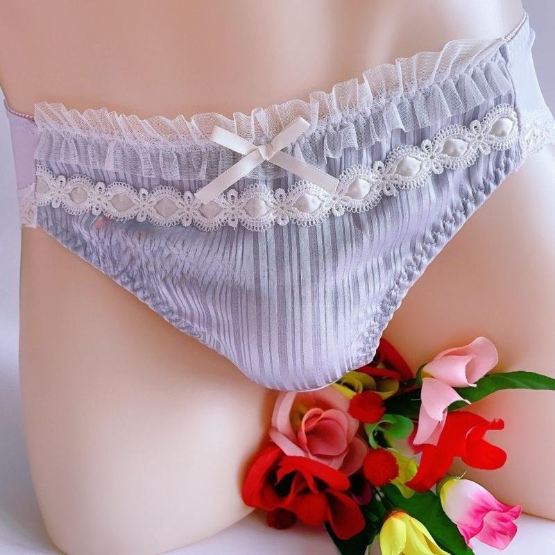 Кружевные с оборками Сисси Трусики-шорты Lingerie Японский Милый Лолита Мужские Трусы Cross-Dressers Фембой Нижнее белье
