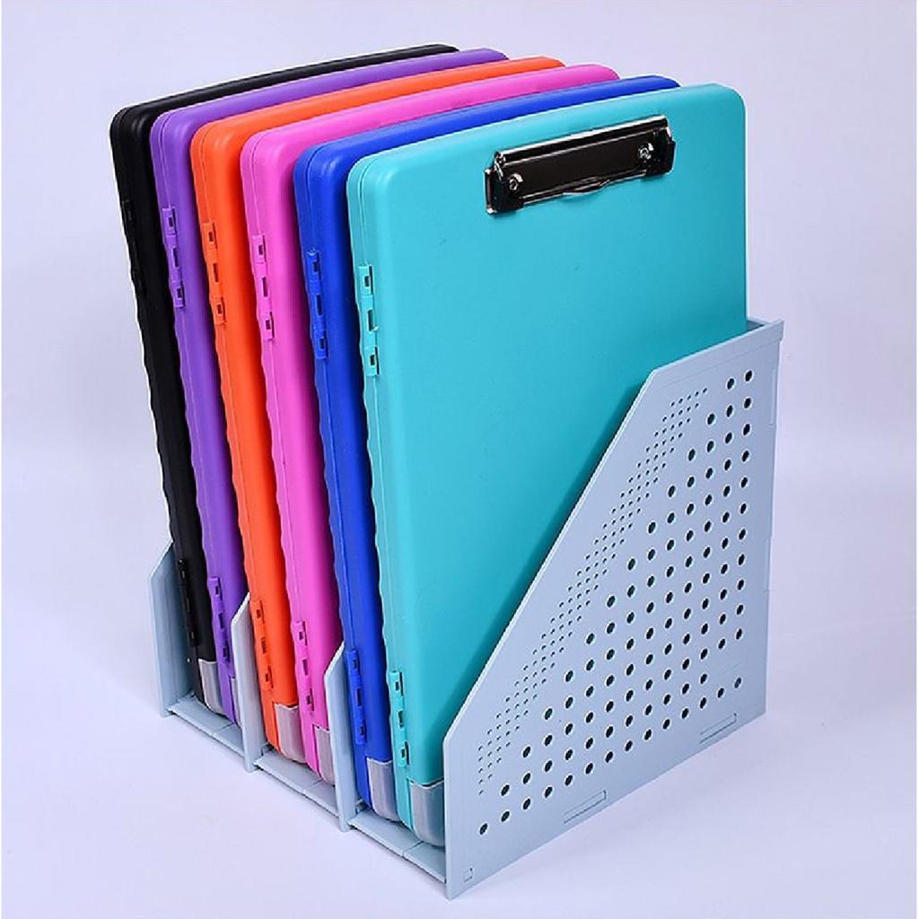 2-in-1 Clipboard with File Storage Case Portable Document Organiser Waterproof File Folder for Hospital Nurse Doctor