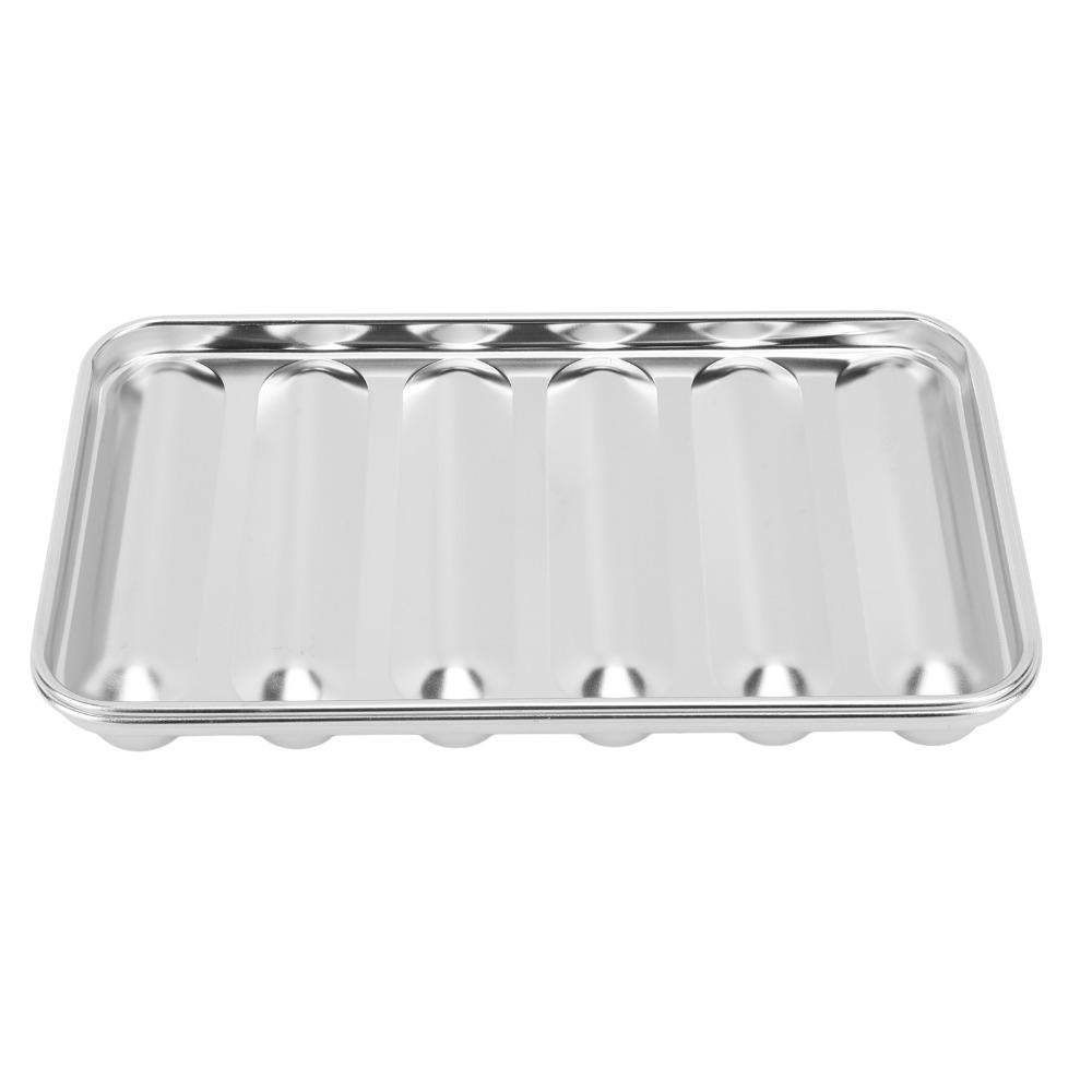 Silver Sausage Mold 304 Stainless Steel Sausage Baking Mold Durable Hot Dog Mold Multi-Purpose