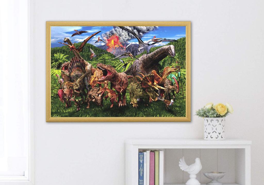 In 1000 Piece Jigsaw Puzzle Big Dinosaur World X [Made Japan] (49 72cm)