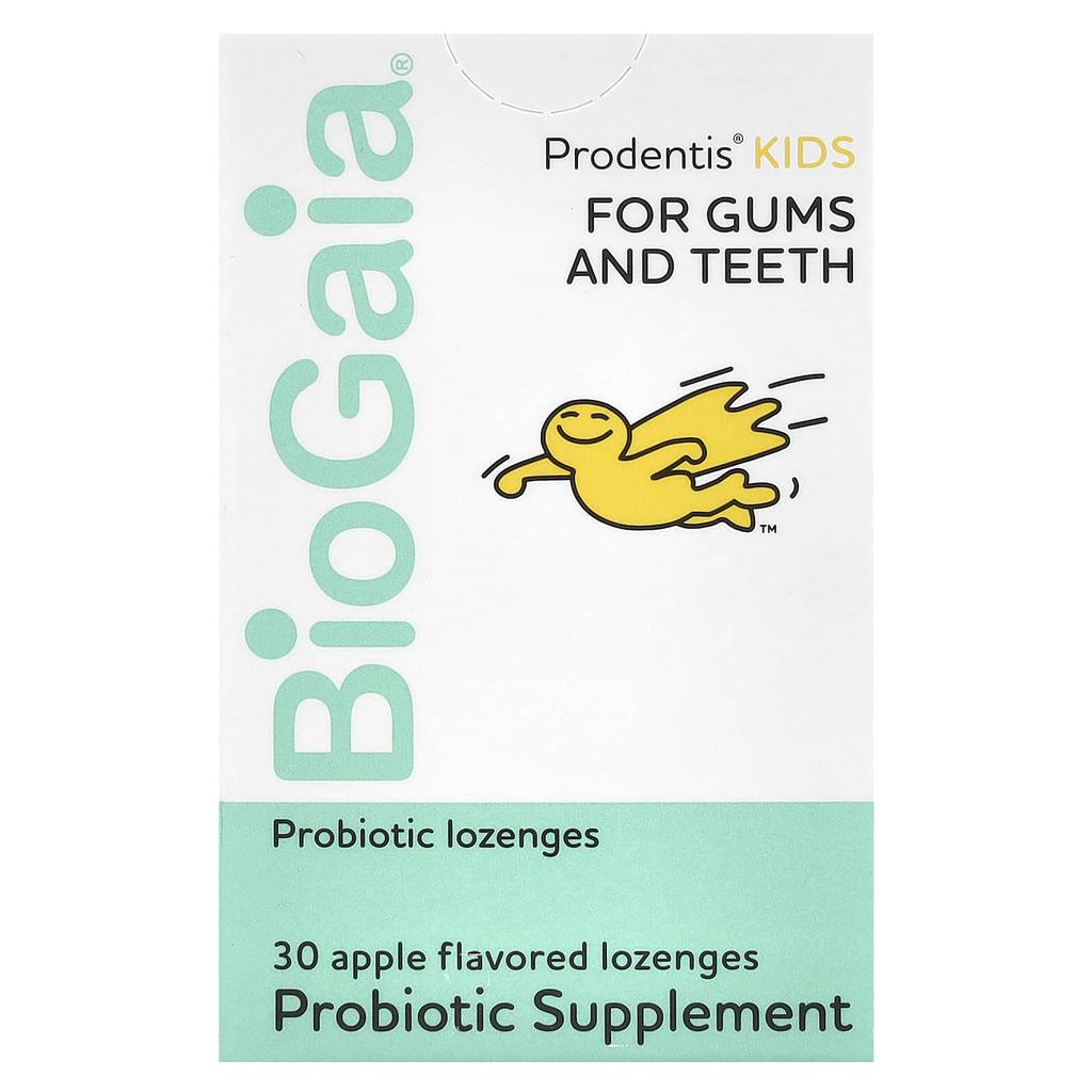 BioGaia, Prodentis Children's, Пробиотические леденцы, Яблочный вкус, 200 миллионов КОЕ, 30 леденцов