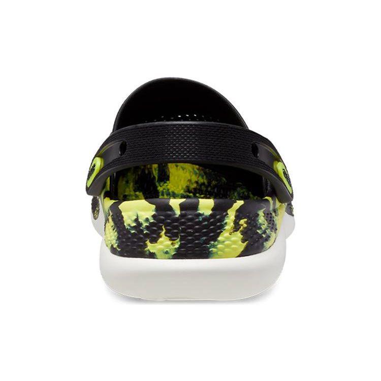Crocs Сандалии LiteRide EVA 360 Lightning с мраморным рисунком, пляжные сандалии, унисекс, черные, артикул 207634-02K