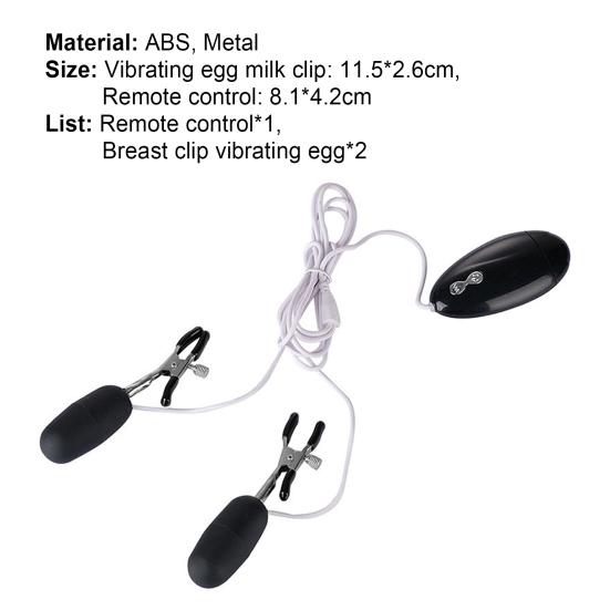 1Set Breast Clamp Odor-free Silky Metal Nipple Screw Clip Vibrator Egg for Women