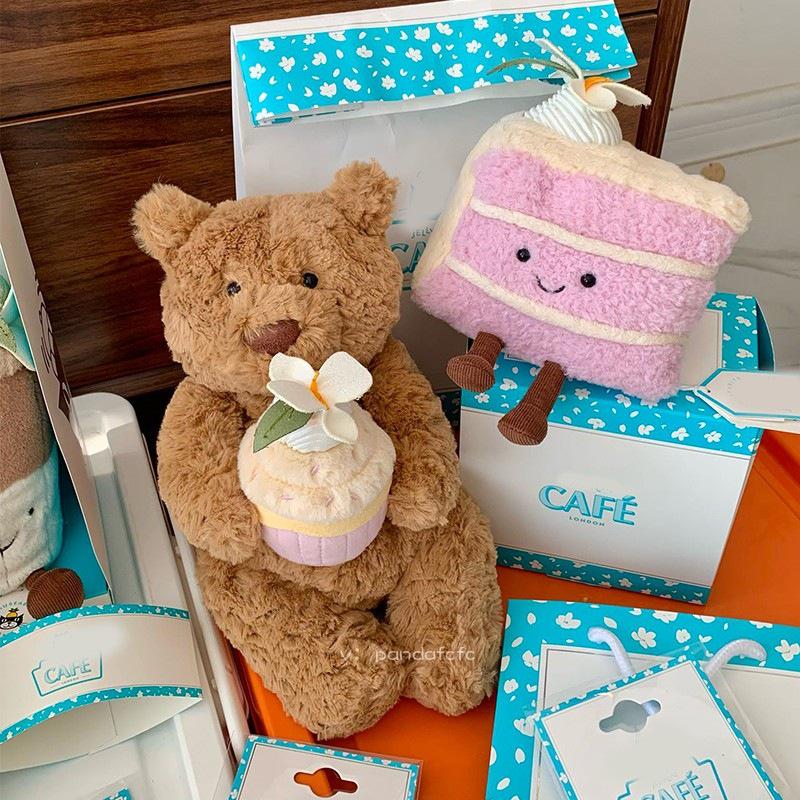 Cartoon Fun Dessert Plush Doll: Red Velvet Cake & Magnolia Latte