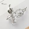 Rhinestone Butterfly Brooch Ladies Stylish Sense Light Luxury Exquisite Delicate Unique Faux Pearl Corsage