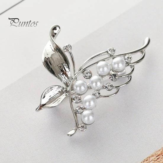 Брошь-бабочка со стразами, женская стильная легкая, роскошная, изысканная, нежная, уникальная, корсаж из искусственного жемчуга
