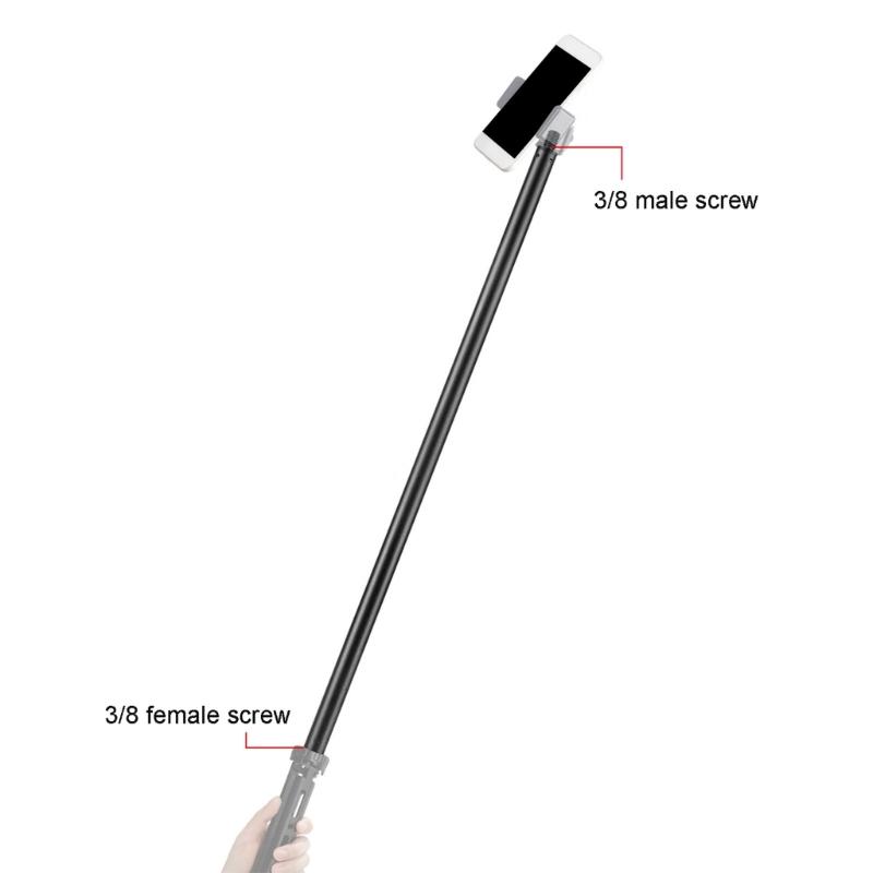 100mm/150mm/200mm 3/8 Screw Interfaces Extender Bar 12mm Diameter Connection Extension Rod for Camera Tripods