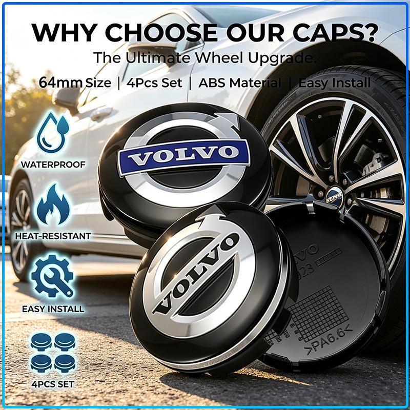 Для Volvo XC90 XC60 XC40 V40 V50 V60 S40 S50 S60 S70 S80 S90 240 C70 Vnl Грузовик 4 шт. 56 мм Колпачки ступицы колеса автомобиля Крышки ступицы Эмблема