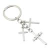 Exquisite Rhinestones Embellished Metal Crucifix Key Holder for Keys Backpacks and Decorative Accessory Keyring Charm