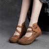 Johnature Полые дышащие сандалии из натуральной кожи, удобная универсальная женская обувь на мягкой подошве в стиле ретро