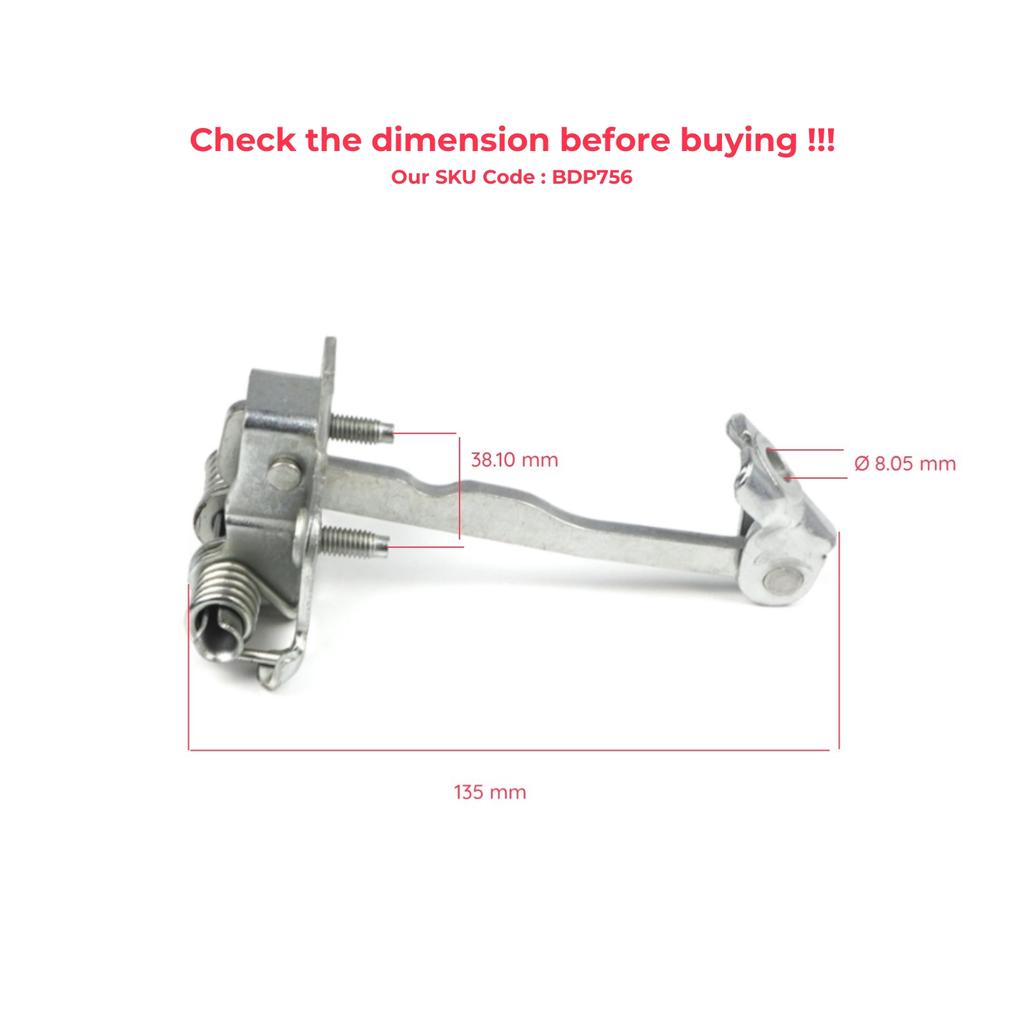 BDP756-1 2 Pieces Front Left AND Right Door Catch Hinge Brake Stop Check Strap Limiter for Renault Dacia Sandero Logan Duster MK2 804302559R