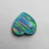 Lab-Created Opal Loose Gemstone Boulder Heart Shape 6.65 ct Doublet for Jewelry Making and Crafts