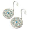 [N7690] - Silver Turquoise 'Navajos' Silver Earrings
