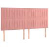 Headboard in Pink 160 x 5 x 118 128 cm Velvet
