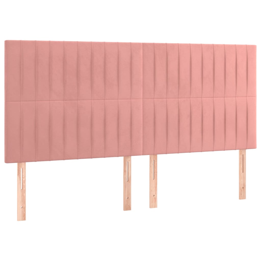 Headboard in Pink 160 x 5 x 118 128 cm Velvet