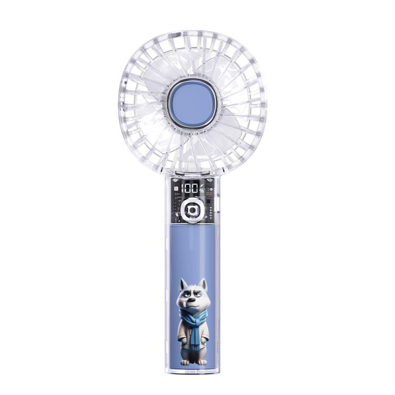 Portable Mini USB Rechargeable Handheld Transparent Fan for Outdoor Use