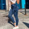 Fashionable New Women's Open Hole Jeans High Waist Elastic Lifting Hip Women's Casual Slim Fit Pants