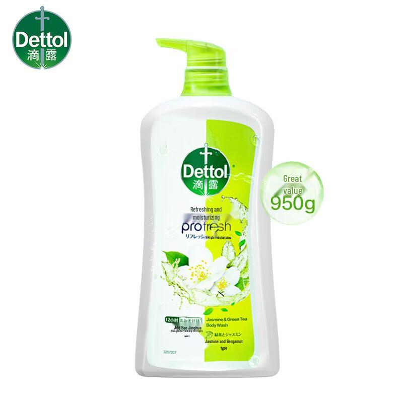 Dettol Refreshing & Moisturizing Body Wash, Jasmine & Green Tea, 950g