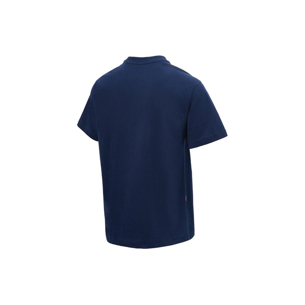 adidas Футболка с коротким рукавом и надписью Letter Round Neck Casual, мужские топы, темно-синего цвета JC7906
